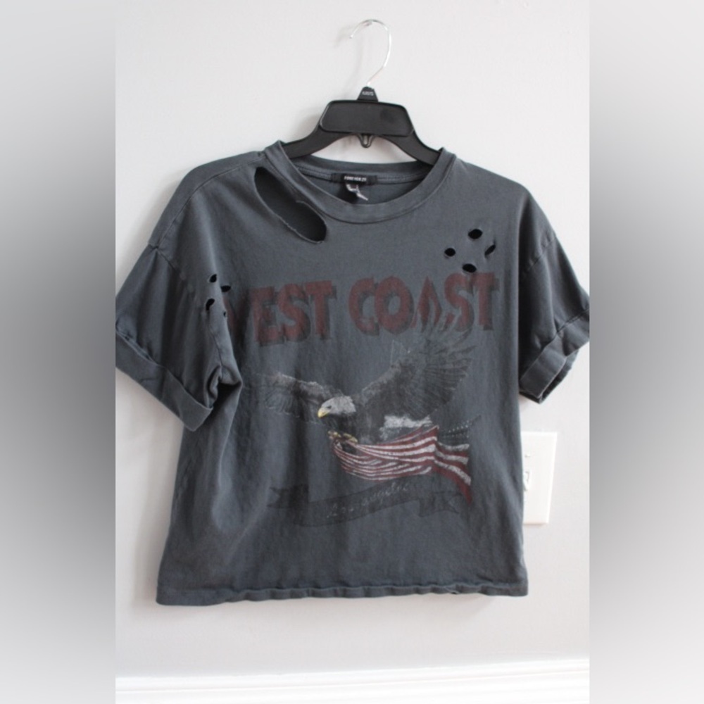 Forever 21 distressed west coast shirt
